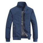 Cardigan homme maille zippé coupe bomber — Bleu