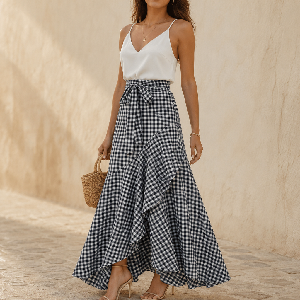 Nathalie | Jupe Maxi Vichy