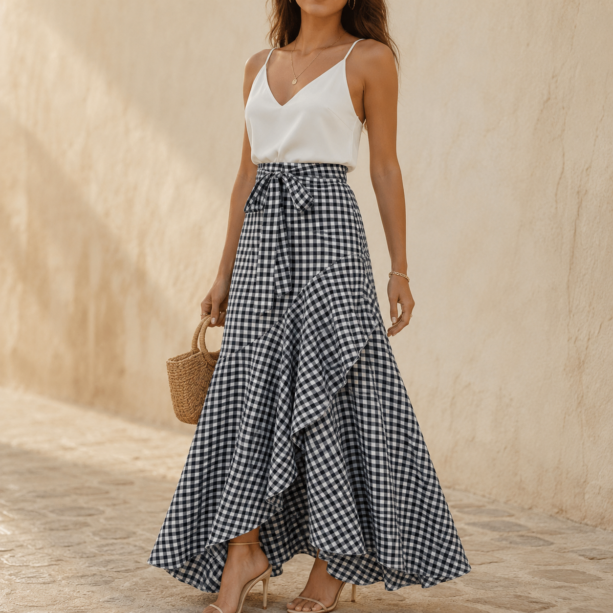 Nathalie | Jupe Maxi Vichy