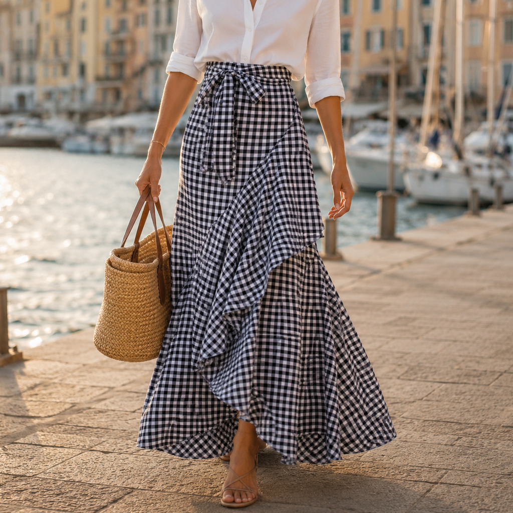Nathalie | Jupe Maxi Vichy