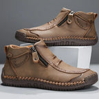 Chaussures homme orthopédiques confort zip latéral — Kaki