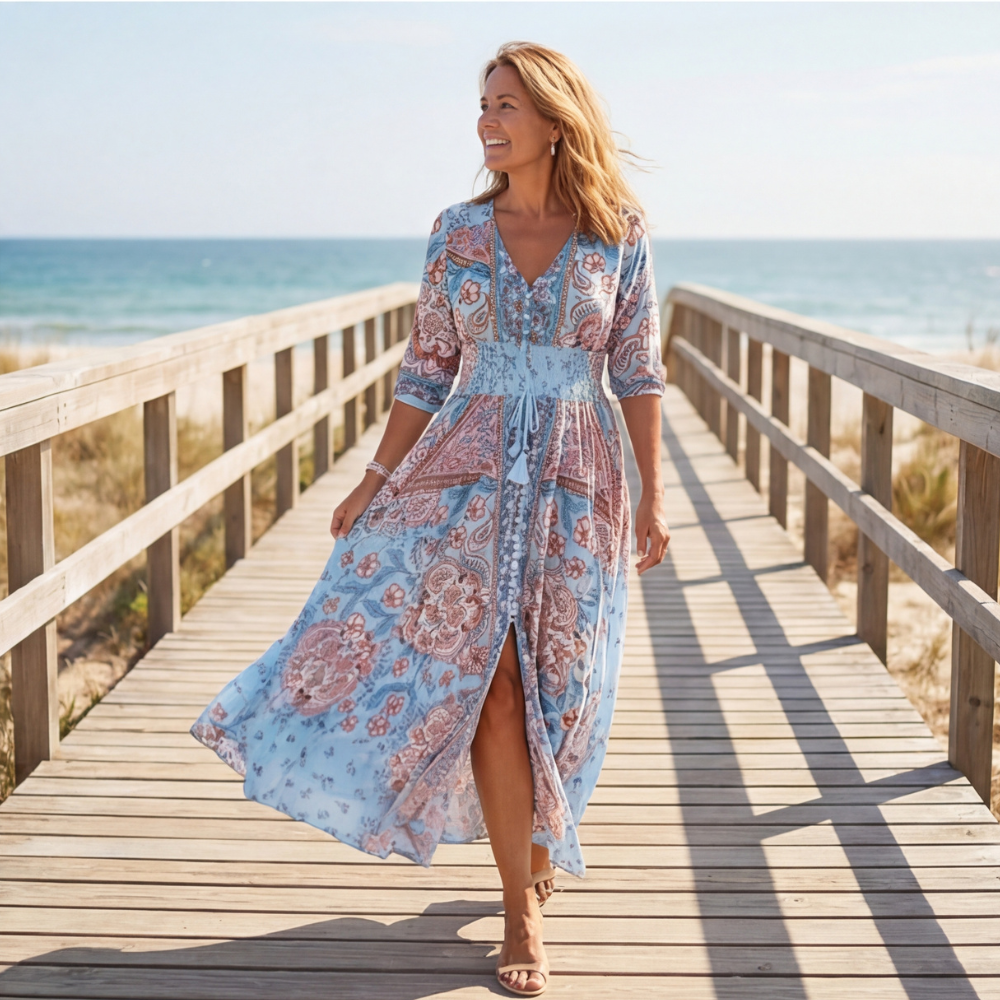 Elowen | Robe Maxi Fleurie