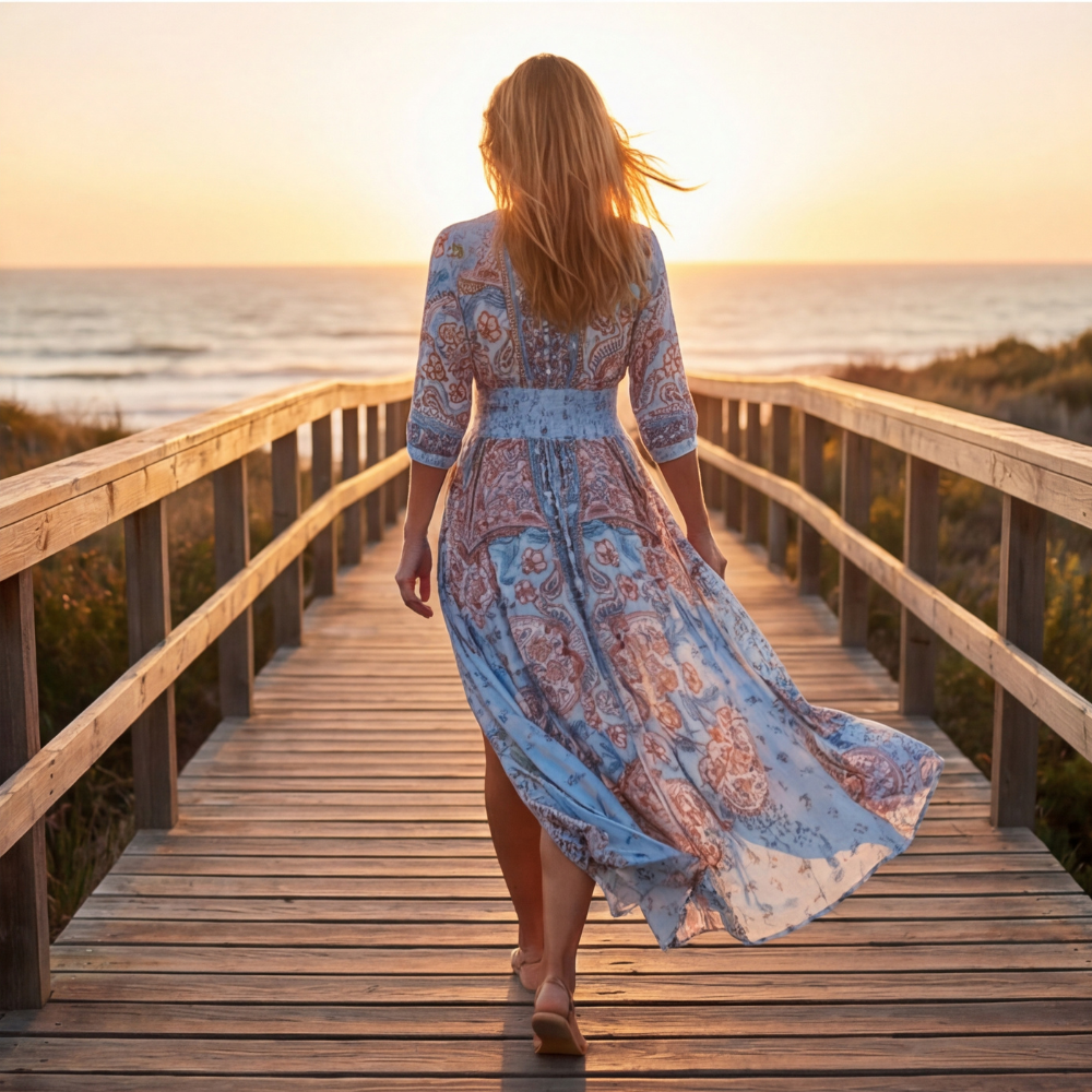 Elowen | Robe Maxi Fleurie