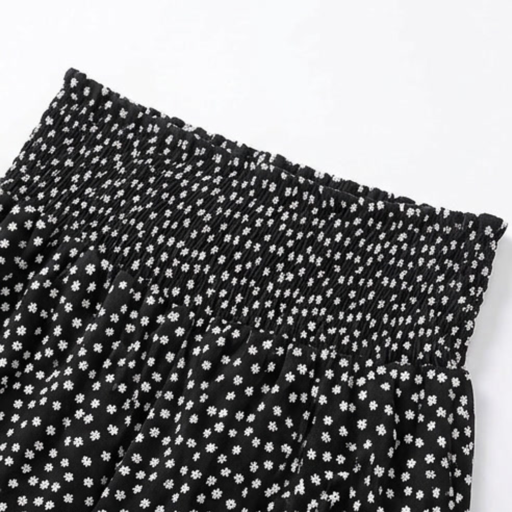 Velara | Pantalon Large Smocké à Volants