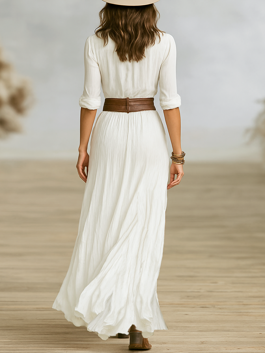 Bérénice | Robe Maxi Chemise Bohème
