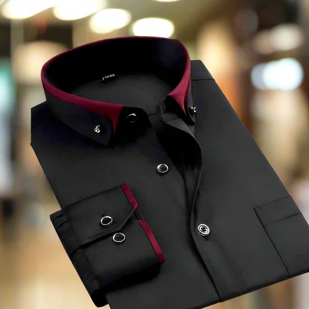 Nathan | Chemise Homme Col Contrasté