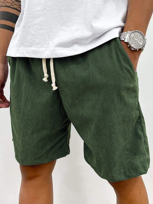 David | Short en Velours Côtelé à Cordon