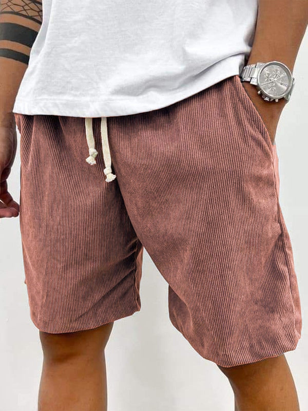 David | Short en Velours Côtelé à Cordon