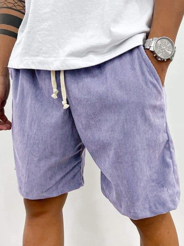 David | Short en Velours Côtelé à Cordon