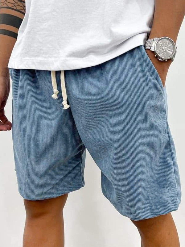 David | Short en Velours Côtelé à Cordon