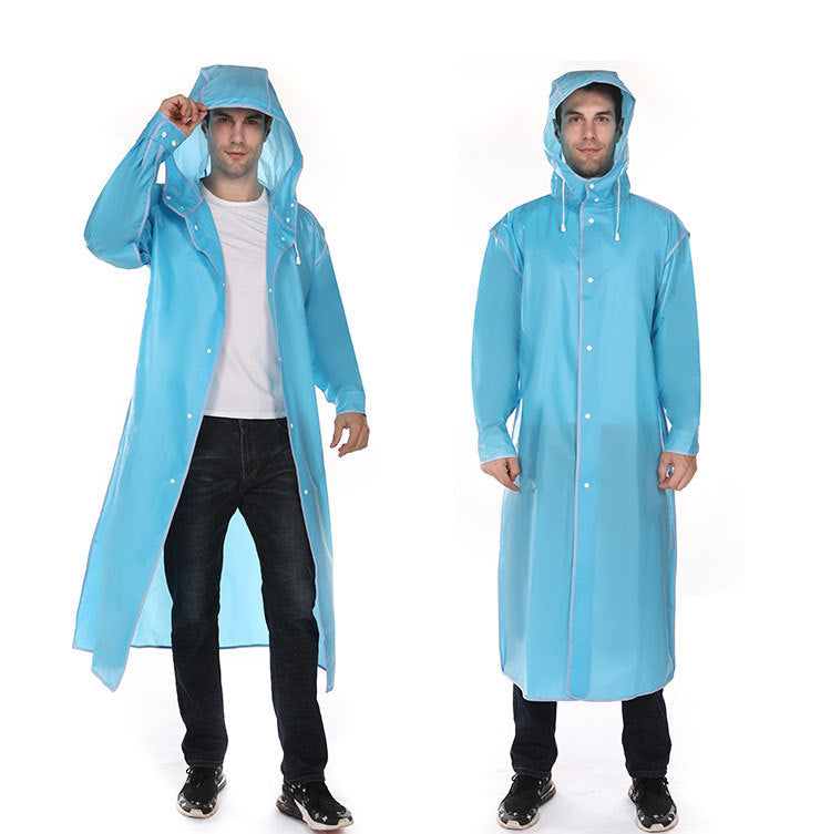 Manteau long homme de pluie coupe décontractée — Bleu