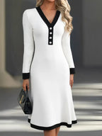 Madeleine | Robe Midi Contrastée