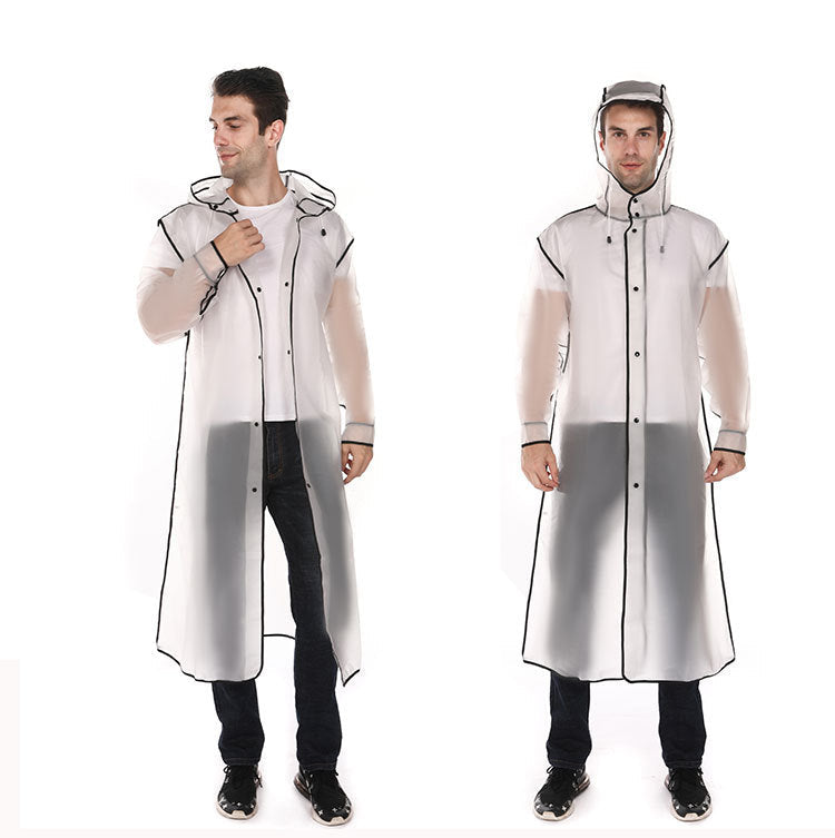 Manteau long homme de pluie coupe décontractée — Blanc