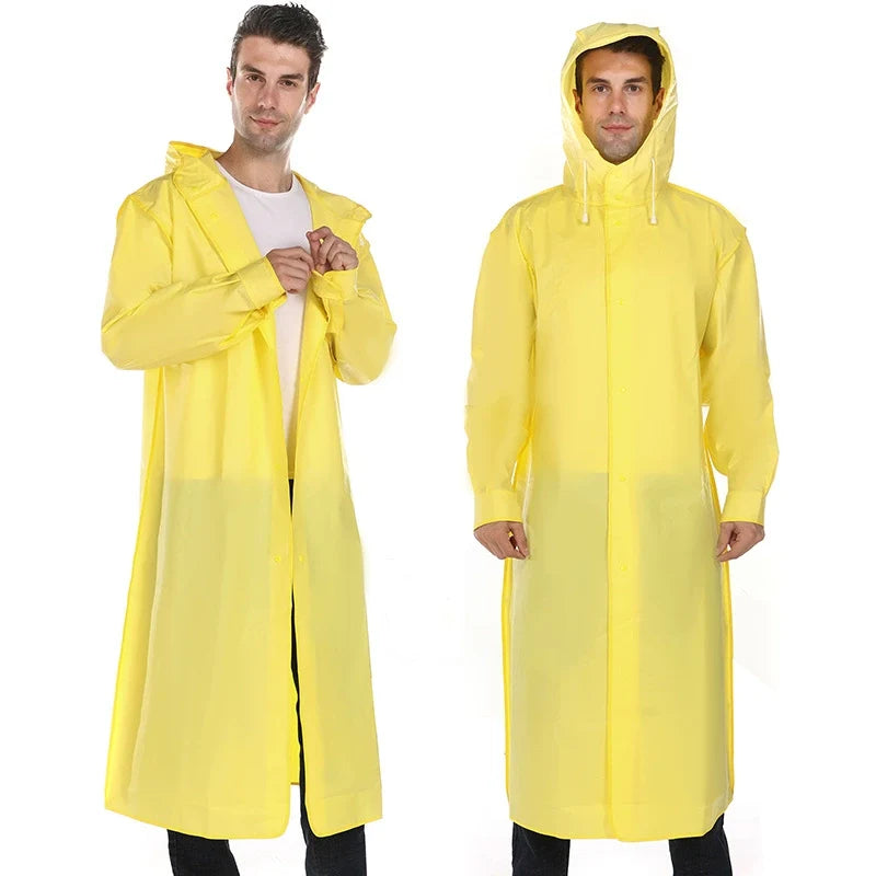 Manteau long homme de pluie coupe décontractée — Jaune