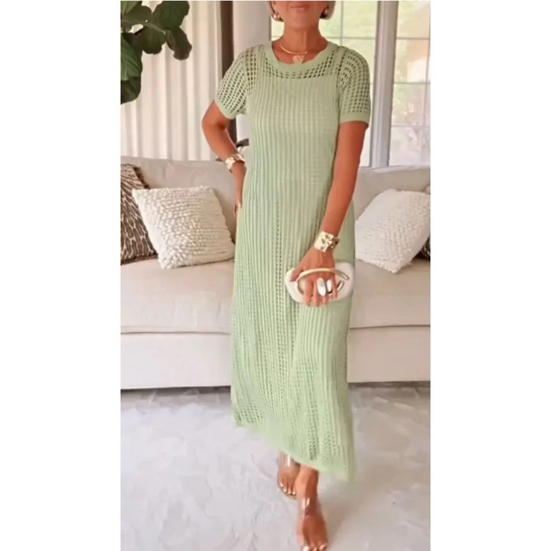 Solenna | Robe Maxi Ajourée