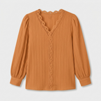Rivaclo | Women's Short Sleeve V-Neck Blouse – Refined Cut