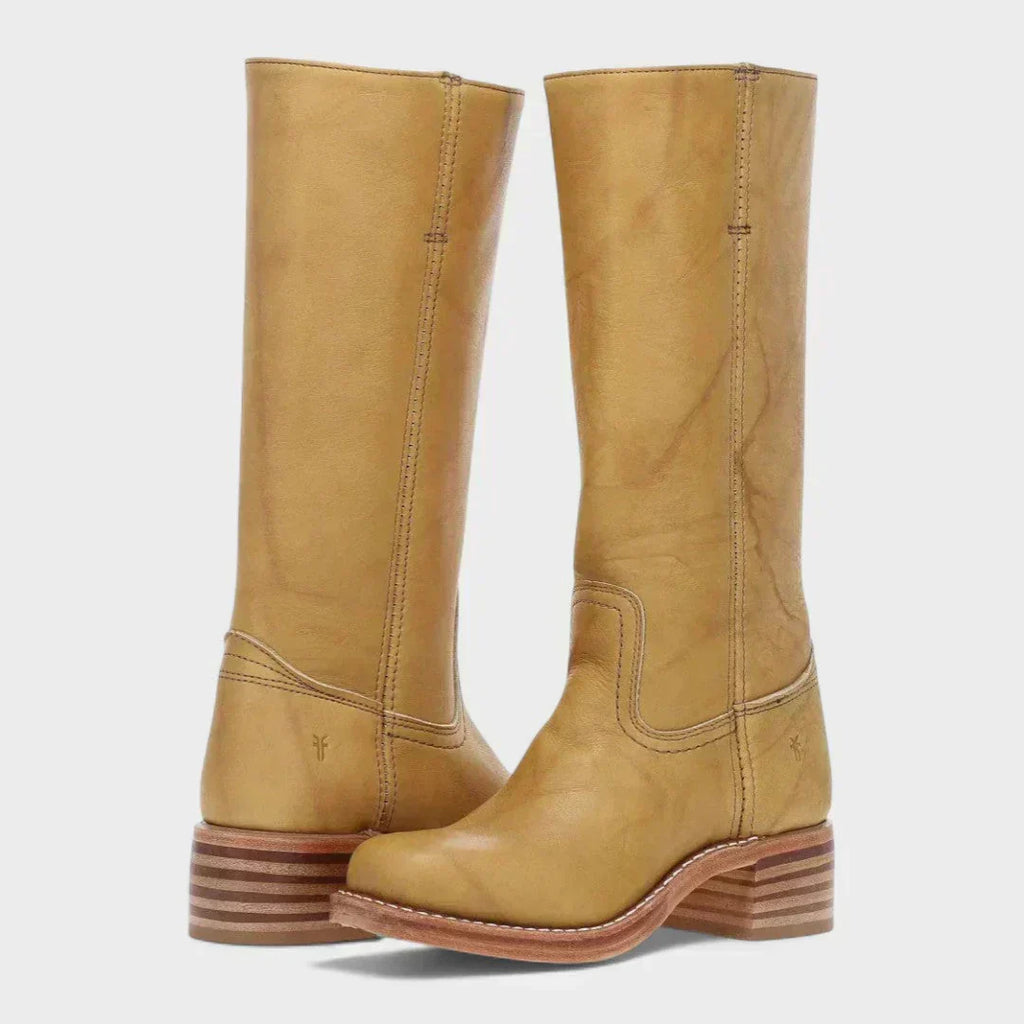 Bottes femme imitation cuir coupe rétro ville 4