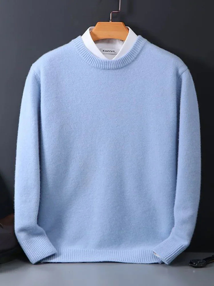 Pull homme maille douce aspect cachemire