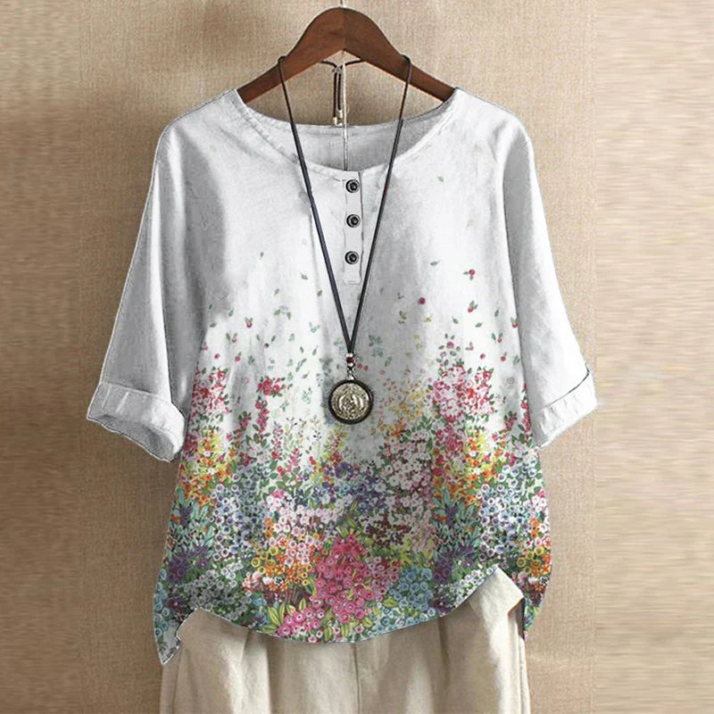 Christine | Blouse Rétro Fleurie