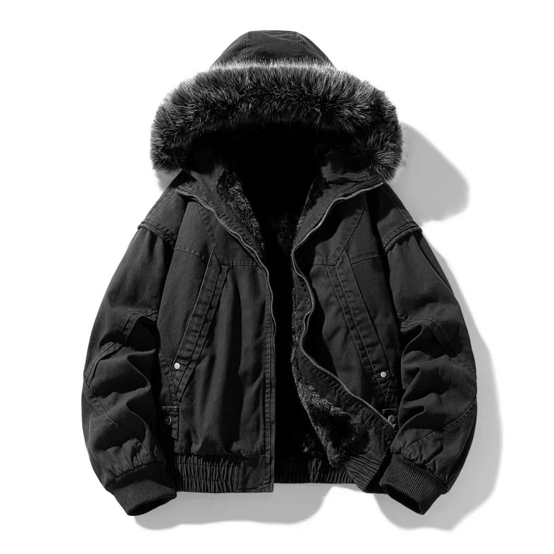 Veste cargo homme doublée polaire à poches 0