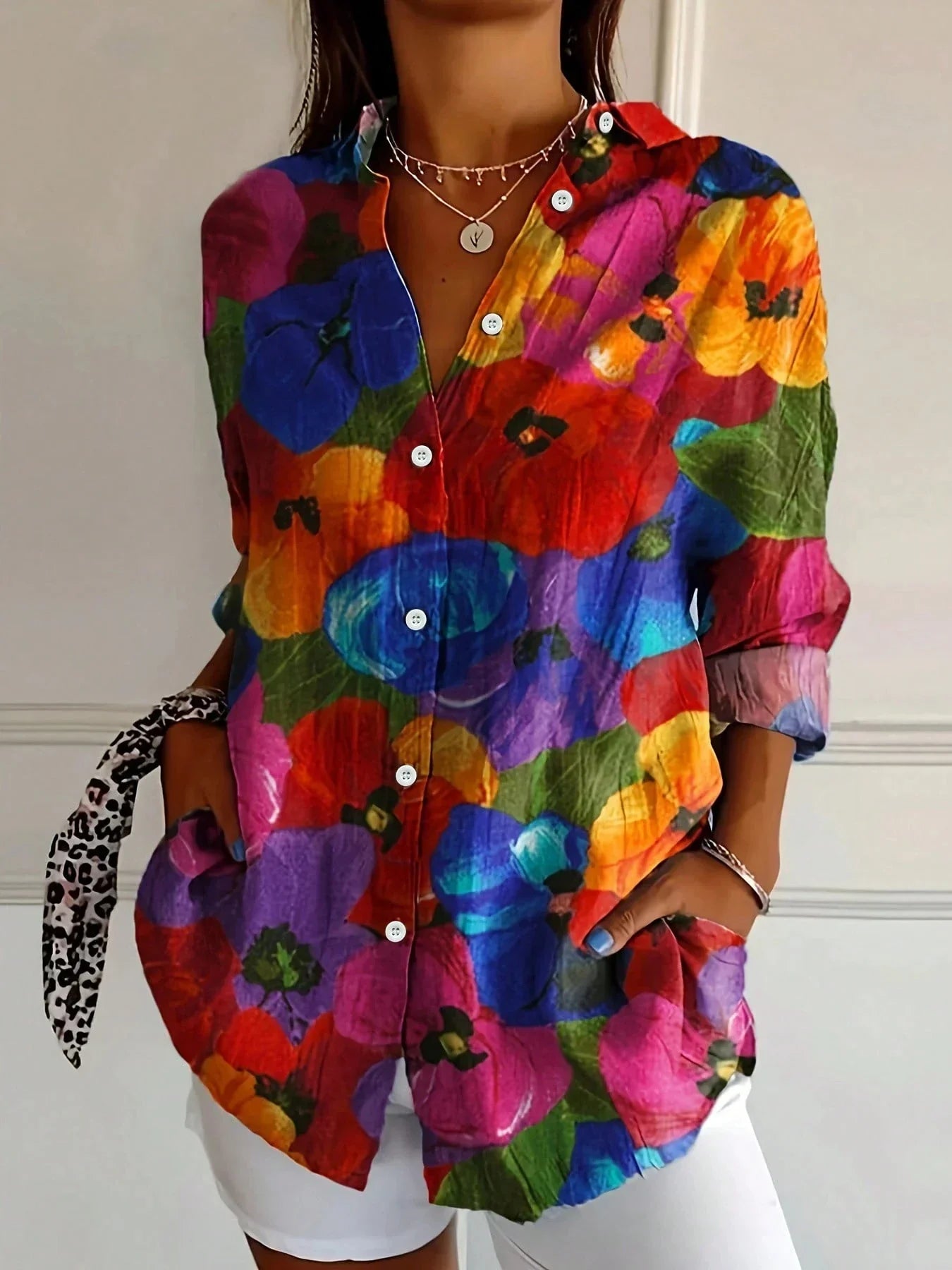 Margaux | Chemisier Coloré Imprimé