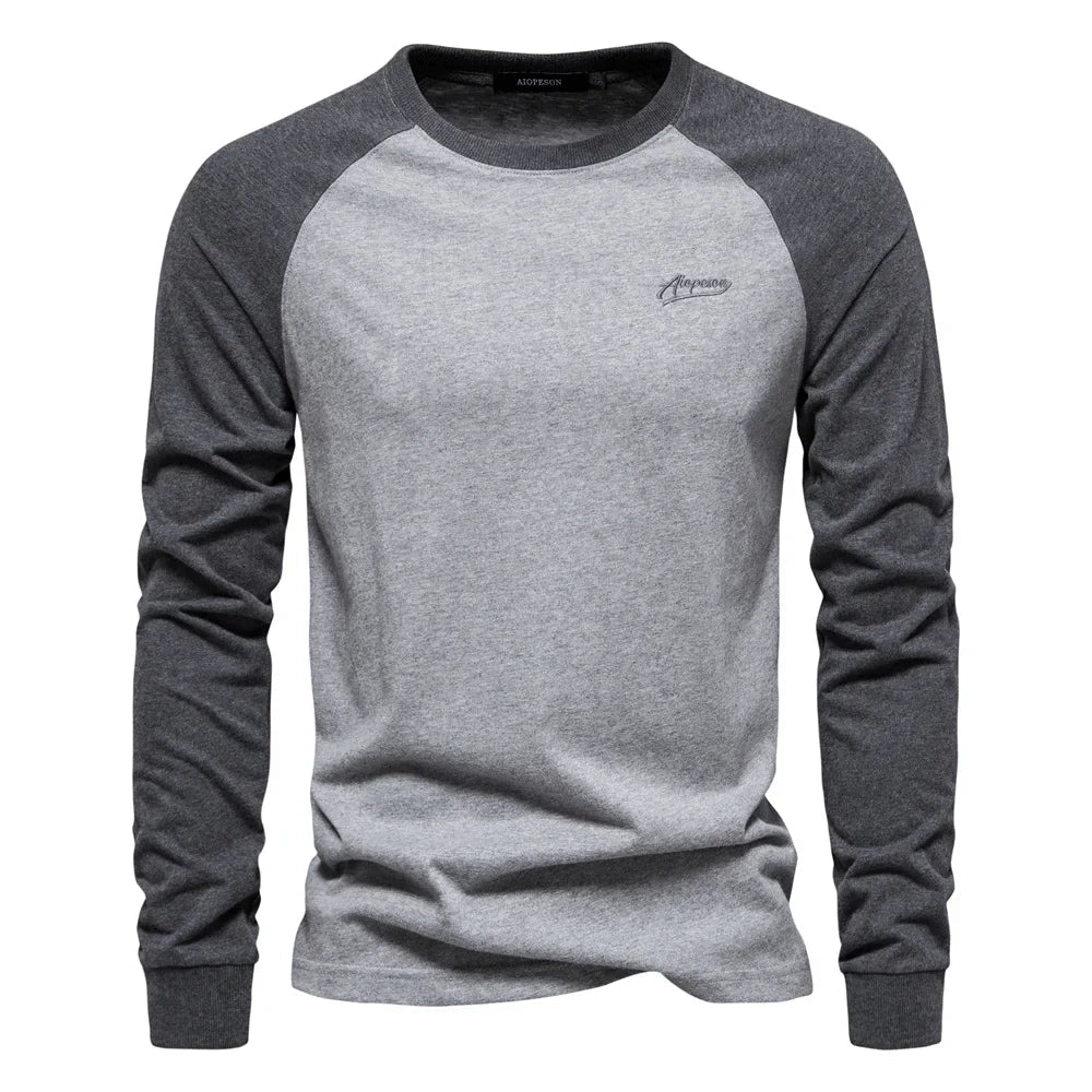 Chemise homme manches longues raglan sportive — Gris