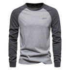 Chemise homme manches longues raglan sportive — Gris