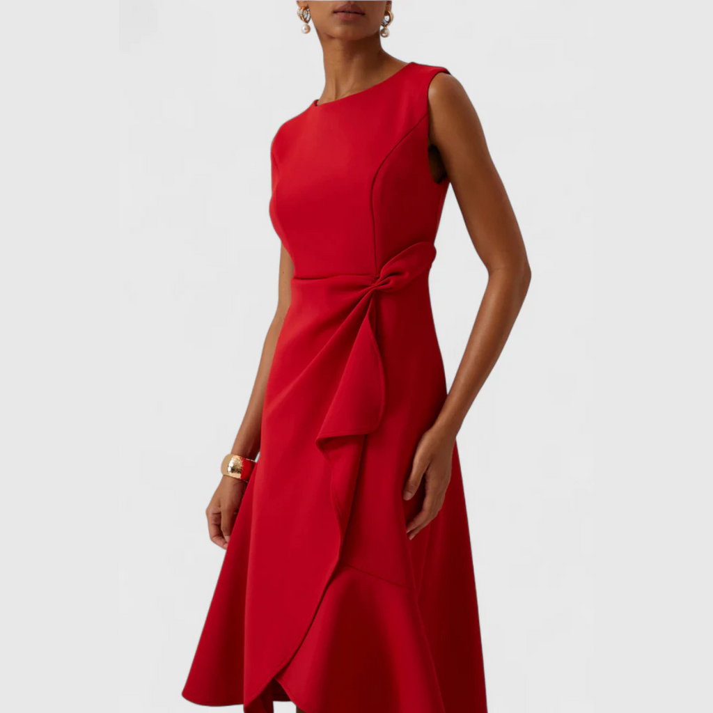 Juliette | Robe Midi Drapée Asymétrique
