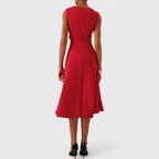 Juliette | Robe Midi Drapée Asymétrique