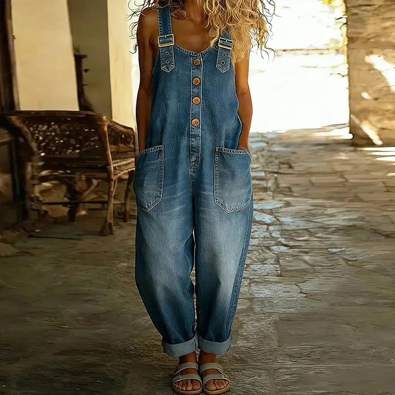 Camille | Salopette Denim Clair
