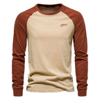 Chemise homme manches longues raglan sportive — Kaki