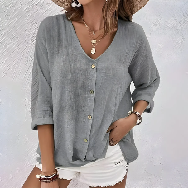 Clarah | Blouse Boutonnée Décontractée