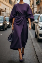 Charlotte | Robe Midi Manches Kimono