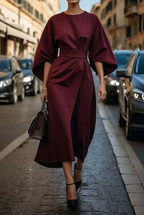 Charlotte | Robe Midi Manches Kimono