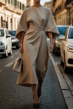 Charlotte | Robe Midi Manches Kimono