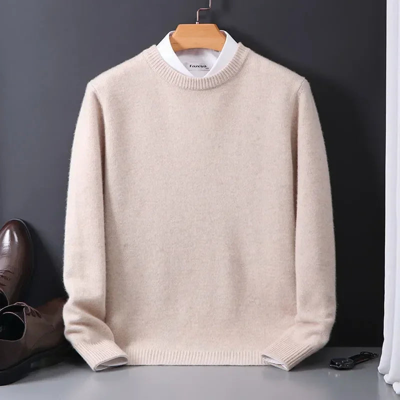 Pull homme maille douce aspect cachemire