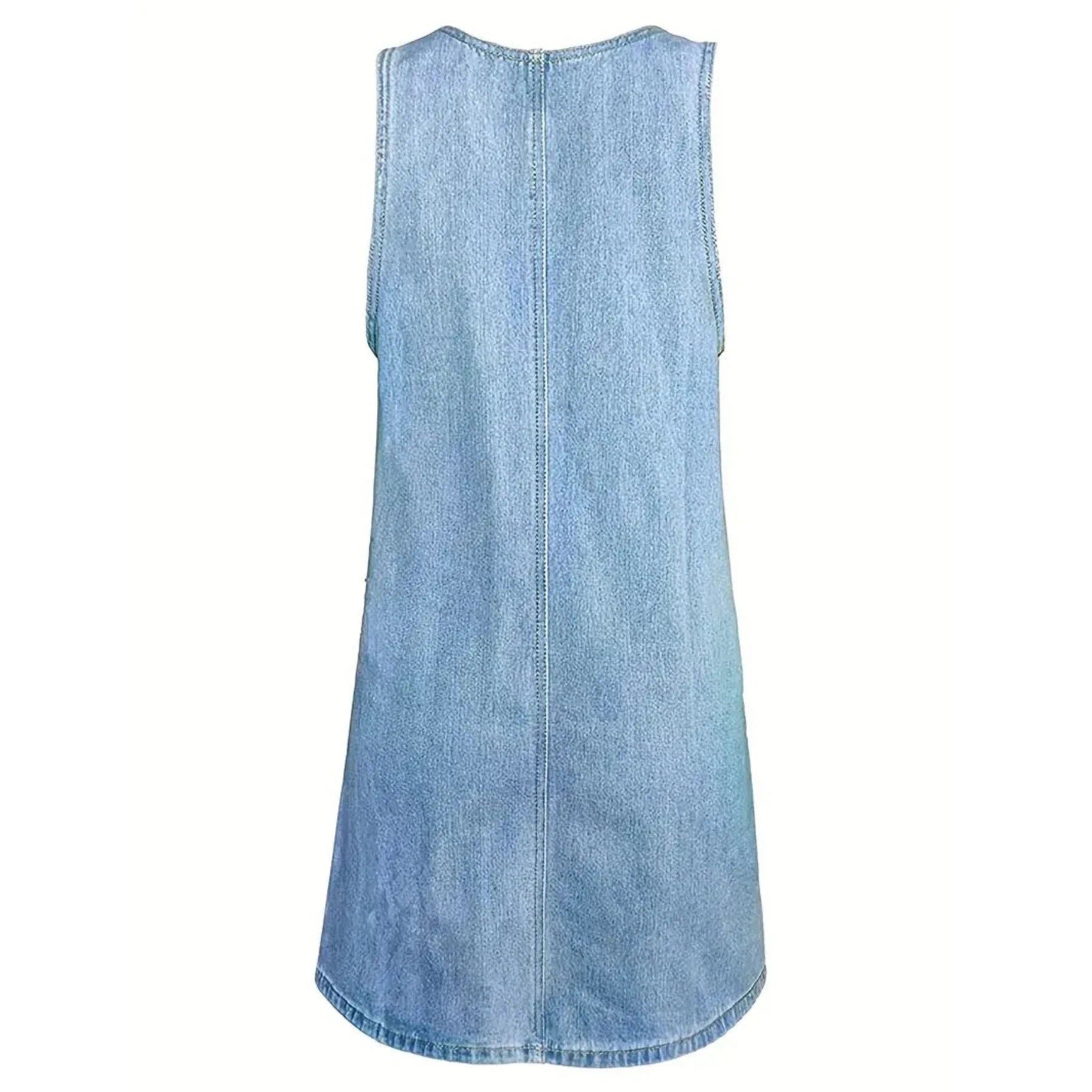 Pauline | Robe Denim Sans Manches