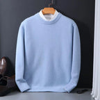Pull homme maille douce aspect cachemire — Bleu Clair