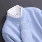 Pull homme maille douce aspect cachemire