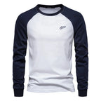 Chemise homme manches longues raglan sportive — Blanc