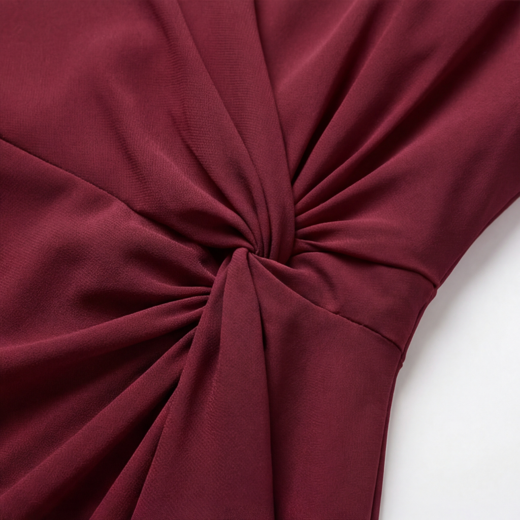 Womee | Robe Drapée Taille Nouée