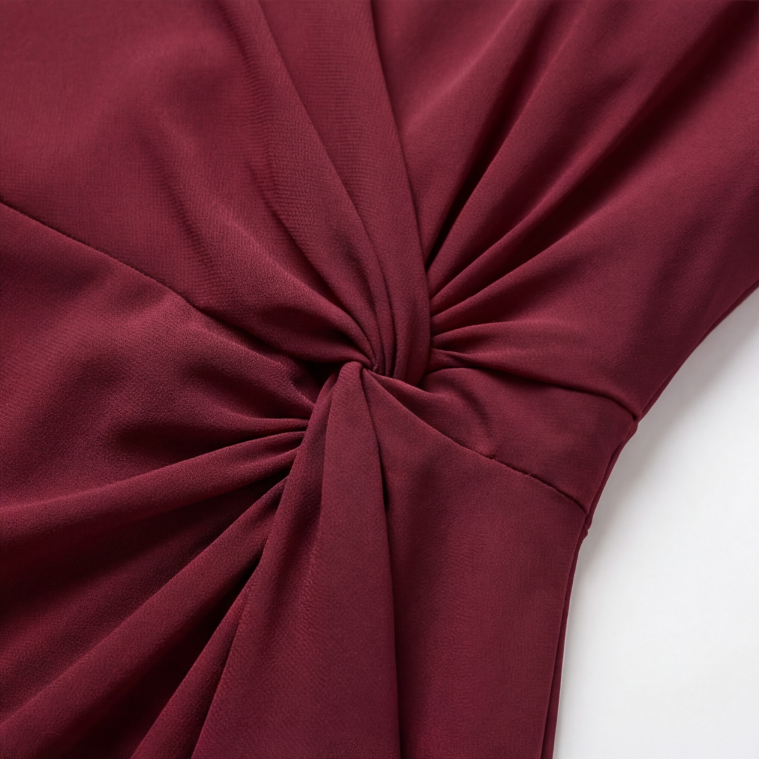 Womee | Robe Drapée Taille Nouée