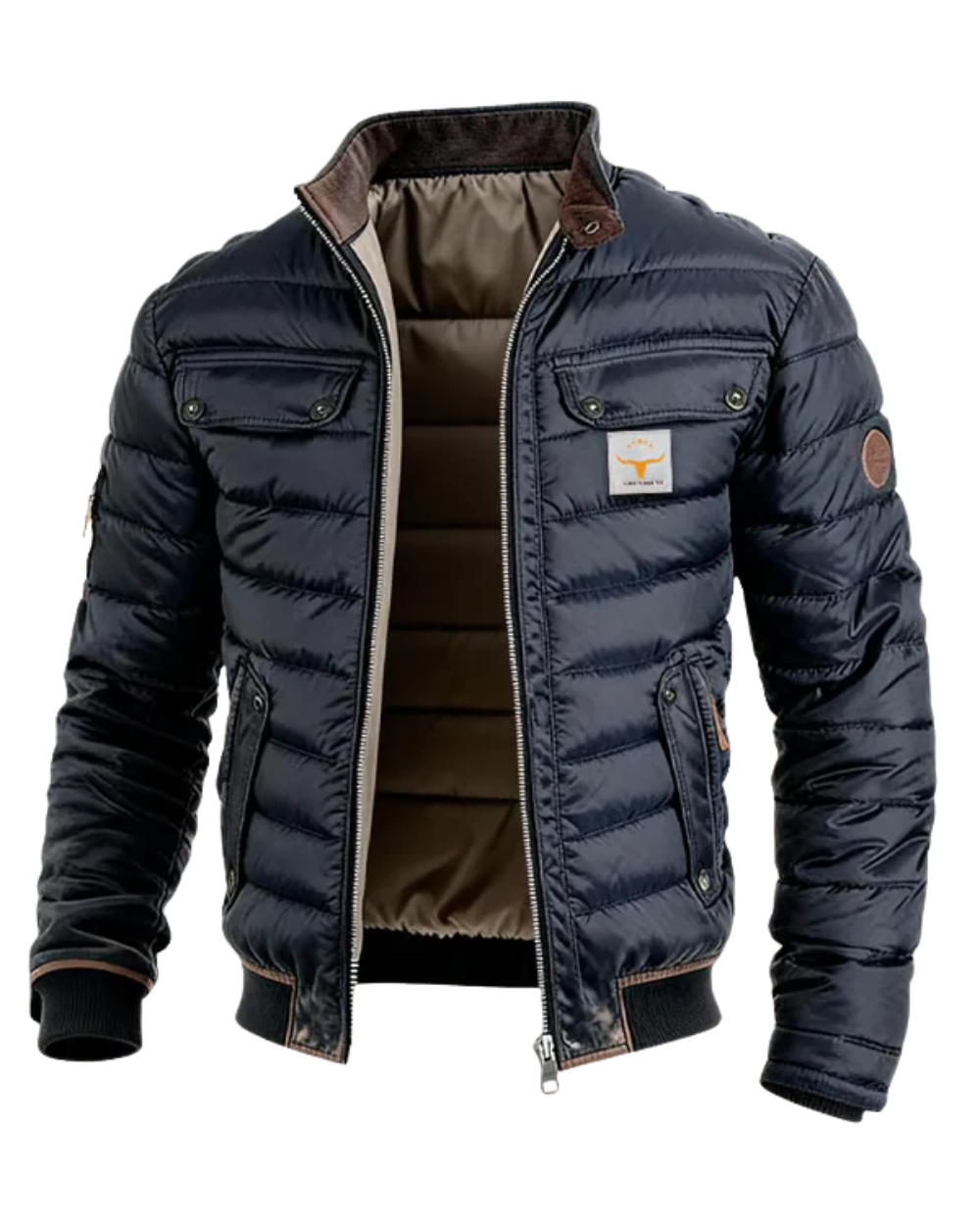 Doudoune homme urbaine matelassée coupe nette
