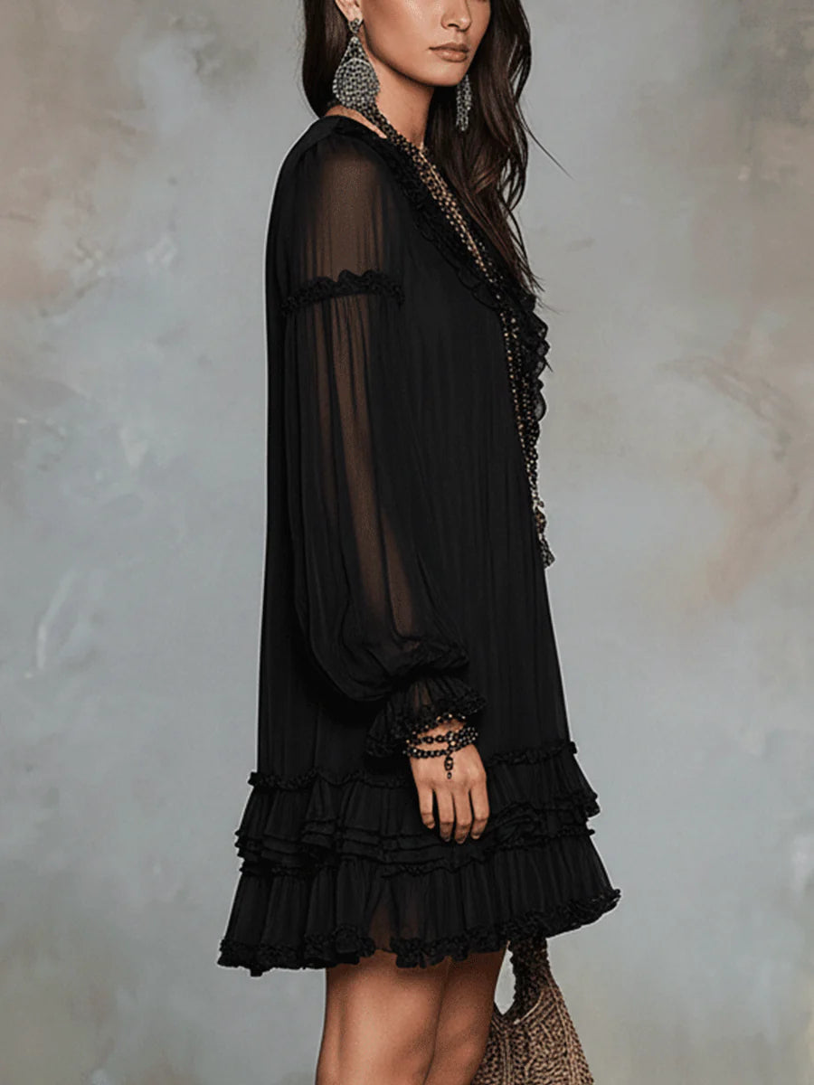 Romane | Robe Mini À Volants