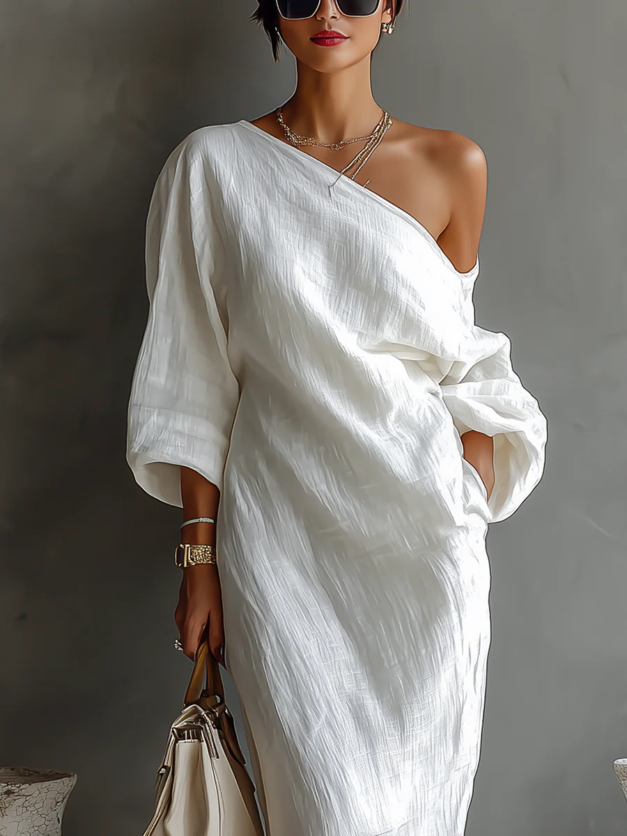 Marguerite | Robe Maxi Épaule Dégagée