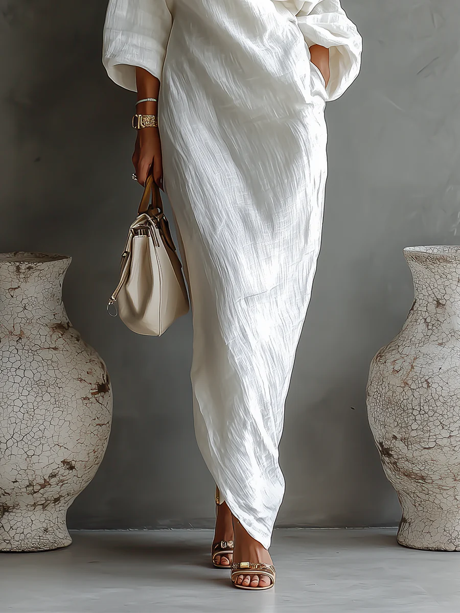 Marguerite | Robe Maxi Épaule Dégagée