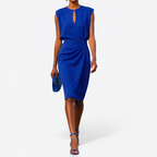 Camille | Robe Drapée Bleu Ciel
