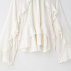 Rivaclo | Women's Ruffled High Neck Blouse – Flowing Silhouette