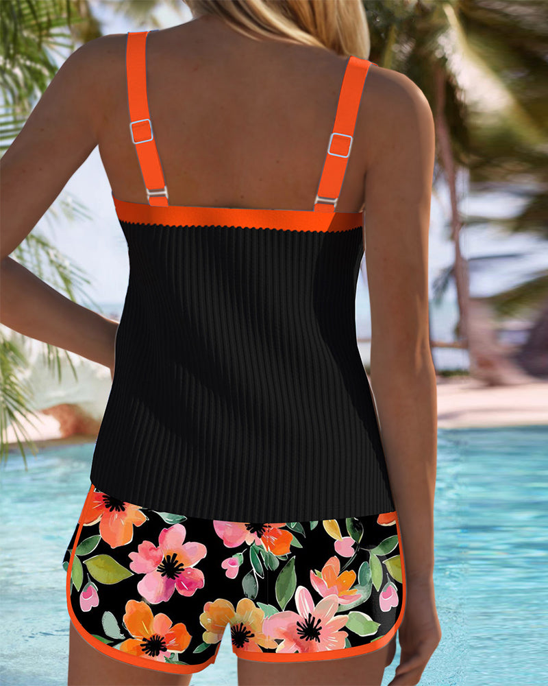 Géraldine | Tankini Gainant Fleuri