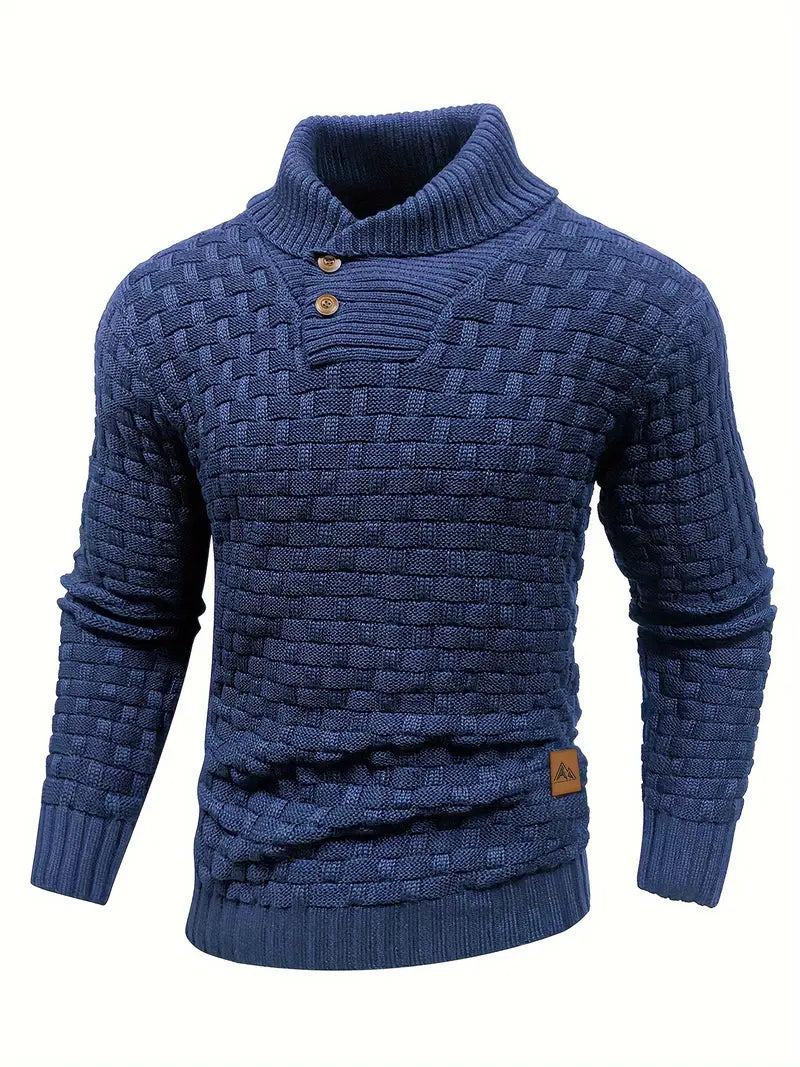 Pull homme maille chaude col rond quotidien